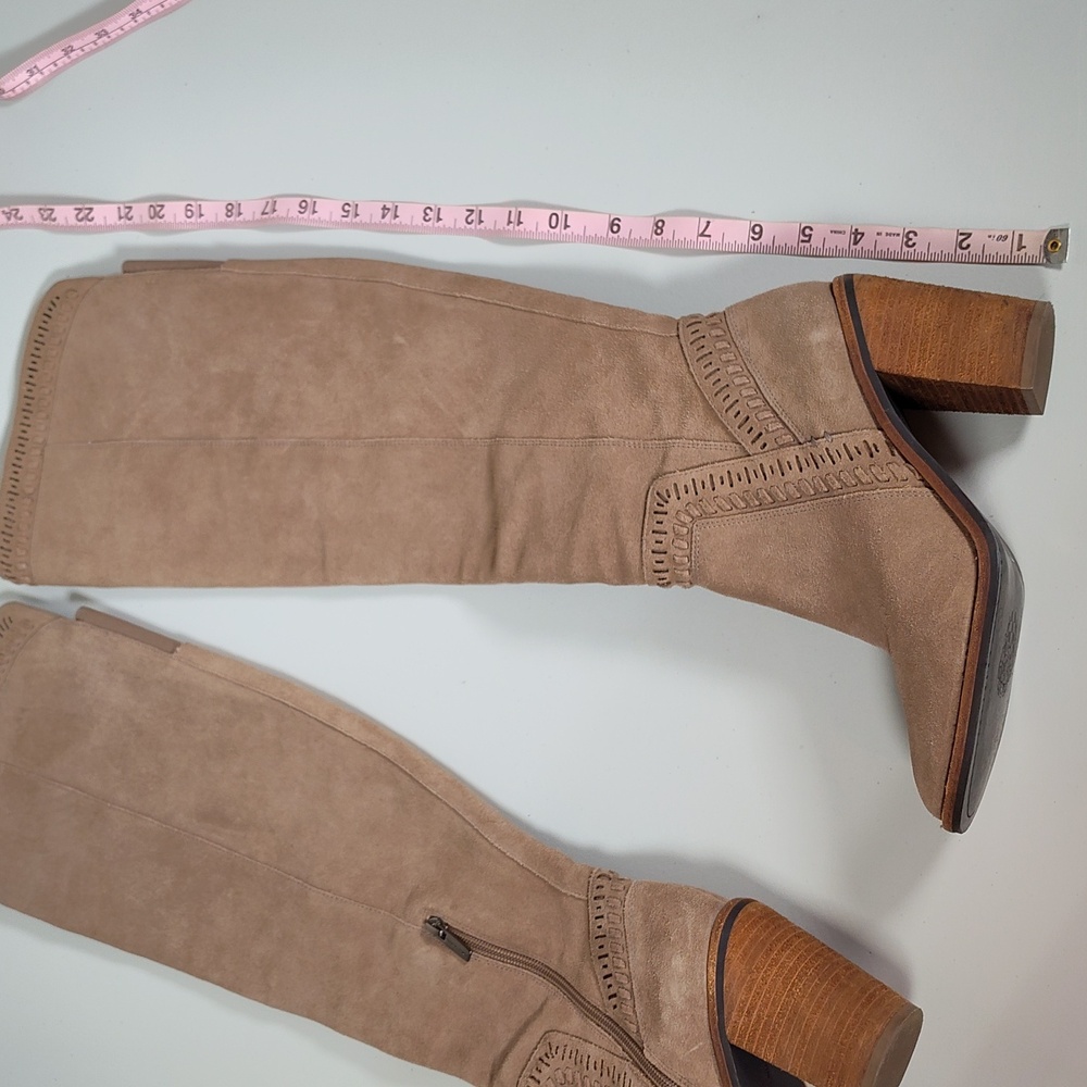 Vince Camuto Madolee tan suede over the knee heeled boots 8.5 - Picture 16 of 16